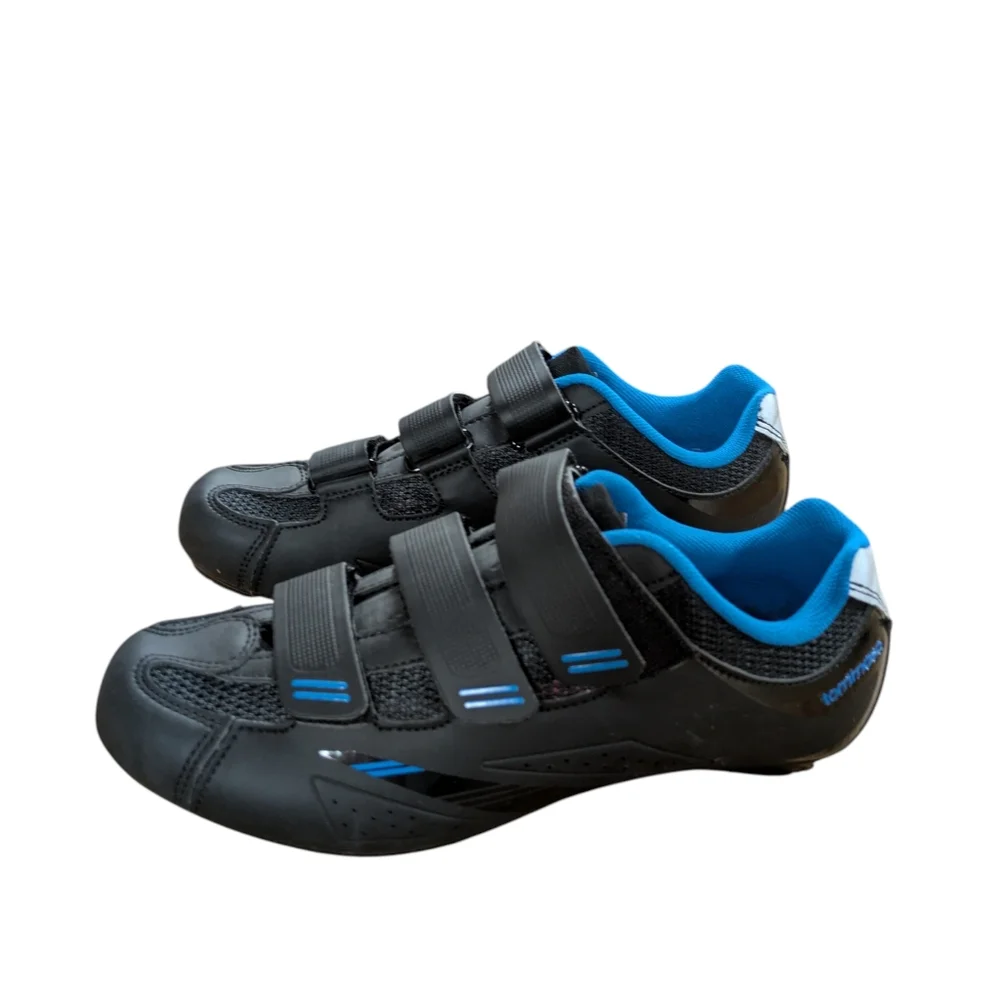 Tommaso Pista 100 Indoor Cycling Shoes Black and Blue Size 39